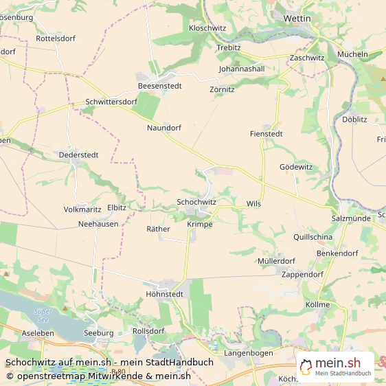 Schochwitz Saalkreis Landkarte © Openstreetmap Contributors Schochwitz Karte