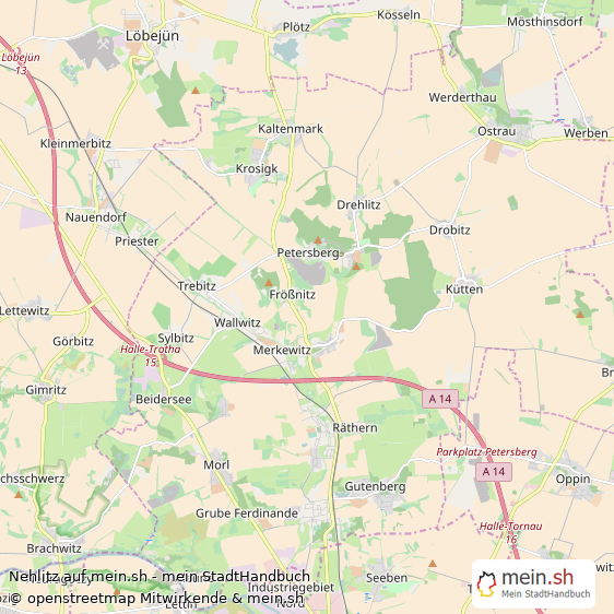 Nehlitz Saalkreis Landkarte © Openstreetmap Contributors Nehlitz Karte