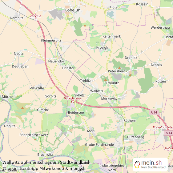 Wallwitz Saalkreis Landkarte © Openstreetmap Contributors Wallwitz Karte
