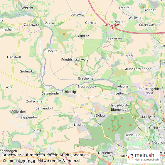 Brachwitz Saalkreis Landkarte © Openstreetmap Contributors Brachwitz Karte