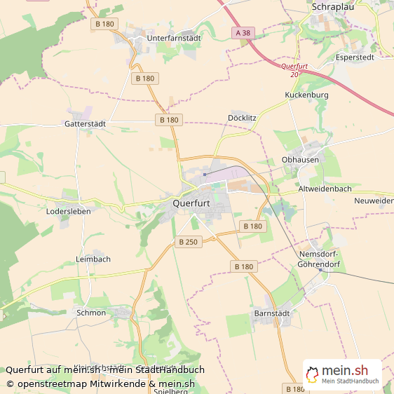 Querfurt Landkreis Merseburg-Querfurt Landkarte © Openstreetmap Contributors Querfurt Kleinstadt Karte