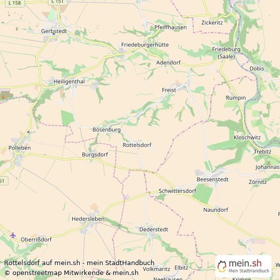 Rottelsdorf Landkreis Mansfelder Land Landkarte © Openstreetmap Contributors Rottelsdorf Karte