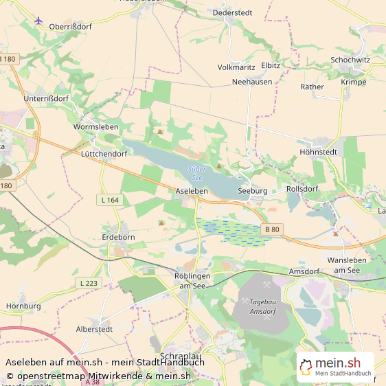 Aseleben Landkreis Mansfelder Land Landkarte © Openstreetmap Contributors Aseleben Karte