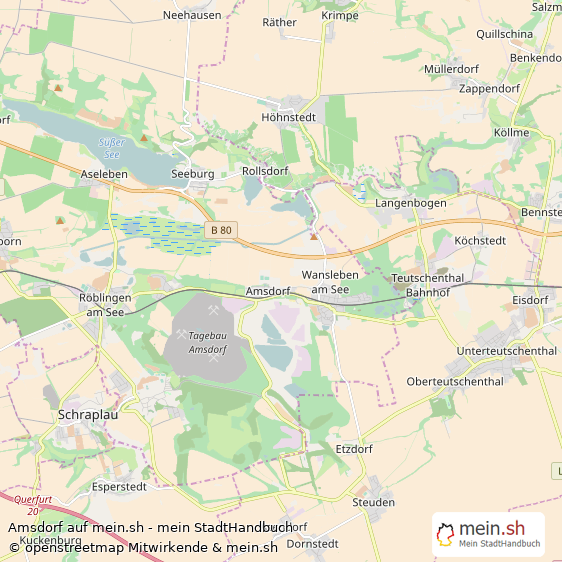 Amsdorf Landkreis Mansfelder Land Landkarte © Openstreetmap Contributors Amsdorf Karte
