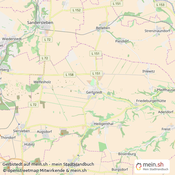 Gerbstedt Landkreis Mansfelder Land Landkarte © Openstreetmap Contributors Gerbstedt Große Landstadt Karte