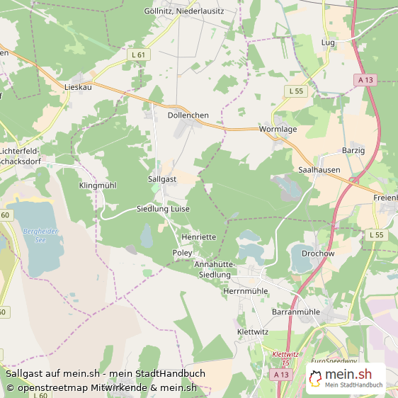 Sallgast Landkreis Elbe-Elster Landkarte © Openstreetmap Contributors Sallgast Großes Dorf Karte