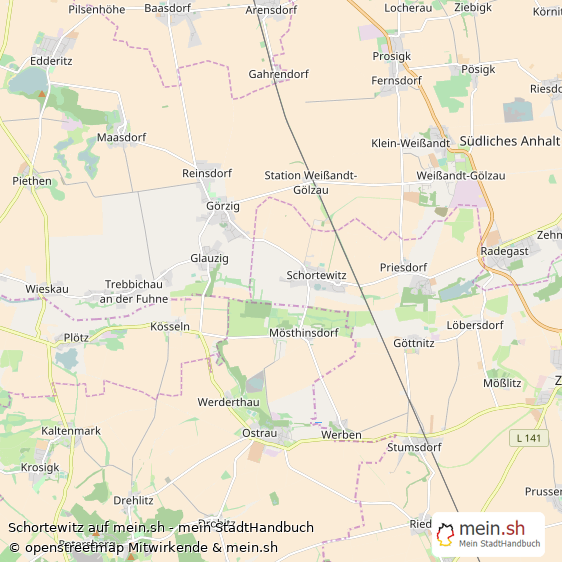 Schortewitz Landkreis Köthen Landkarte © Openstreetmap Contributors Schortewitz Karte