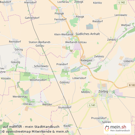 C?sitz Landkreis K?then Landkarte © Openstreetmap Contributors C?sitz  Karte