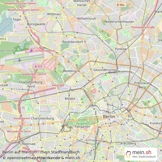 Berlin Kreisfreie Stadt Berlin Landkarte © Openstreetmap Contributors Berlin Metropole Karte