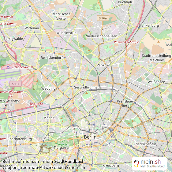 Berlin Kreisfreie Stadt Berlin Landkarte © Openstreetmap Contributors Berlin Metropole Karte