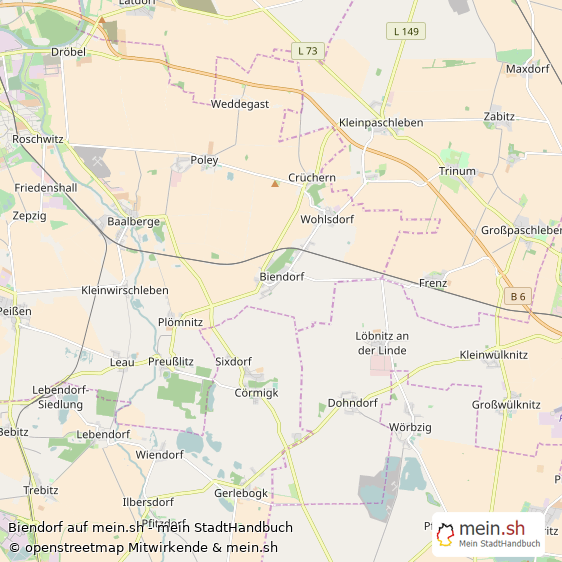 Biendorf Landkreis Bernburg Landkarte © Openstreetmap Contributors Biendorf Großes Dorf Karte