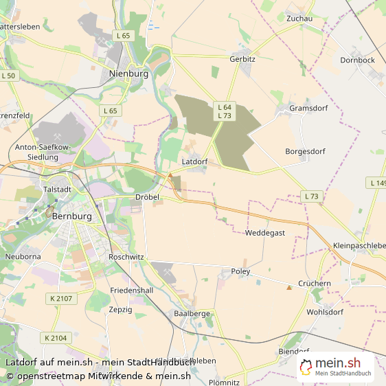 Latdorf Landkreis Bernburg Landkarte © Openstreetmap Contributors Latdorf Karte