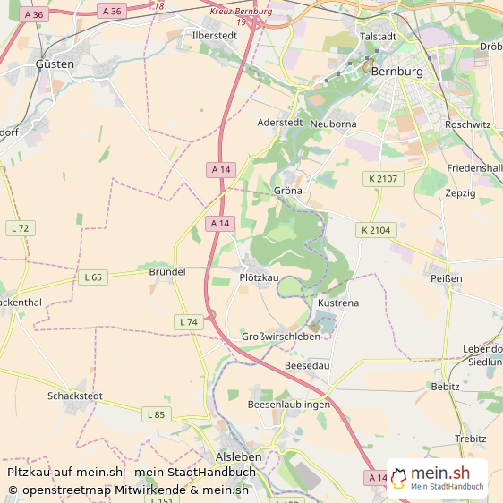 Pltzkau Groes Dorf Karte