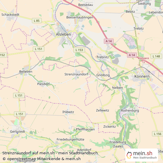 Strenznaundorf Landkreis Bernburg Landkarte © Openstreetmap Contributors Strenznaundorf Karte