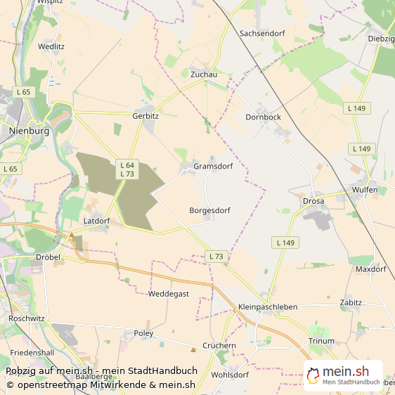 Pobzig Landkreis Bernburg Landkarte © Openstreetmap Contributors Pobzig Karte