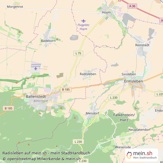 Radisleben Landkreis Quedlinburg Landkarte © Openstreetmap Contributors Radisleben Karte