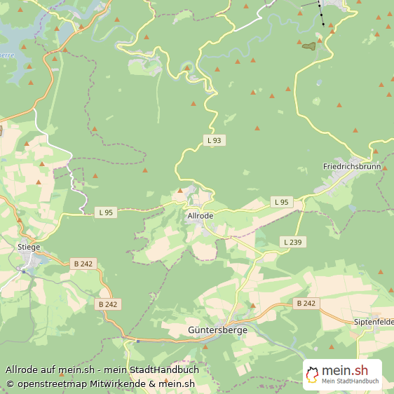 Allrode Landkreis Wernigerode Landkarte © Openstreetmap Contributors Allrode Karte