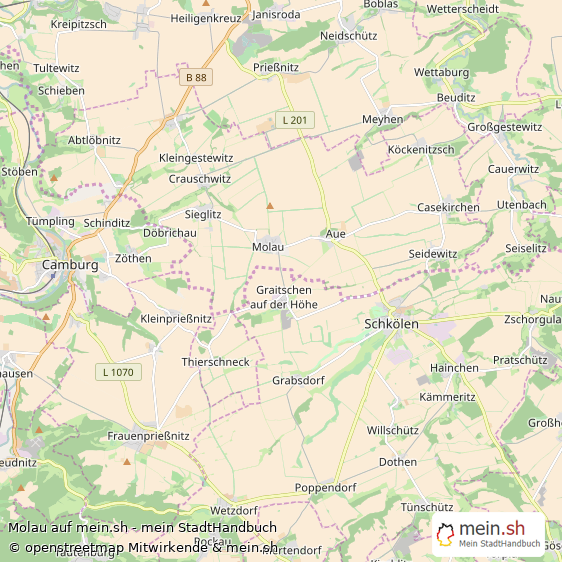 Molau Burgenlandkreis Landkarte © Openstreetmap Contributors Molau Karte
