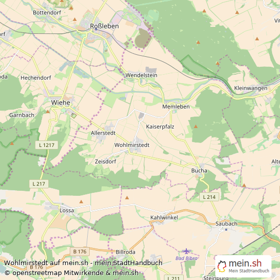 Wohlmirstedt Burgenlandkreis Landkarte © Openstreetmap Contributors Wohlmirstedt Karte