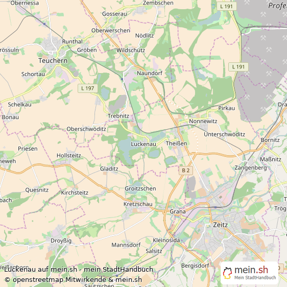 Luckenau Burgenlandkreis Landkarte © Openstreetmap Contributors Luckenau Karte