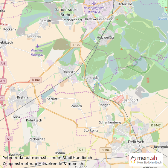 Petersroda Landkreis Bitterfeld Landkarte © Openstreetmap Contributors Petersroda  Karte