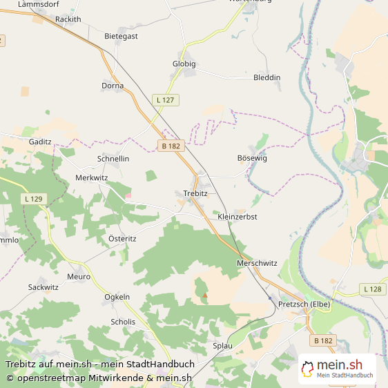 Trebitz Landkreis Wittenberg Landkarte © Openstreetmap Contributors Trebitz Karte