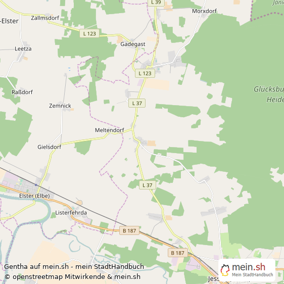 Gentha Landkreis Wittenberg Landkarte © Openstreetmap Contributors Gentha Karte