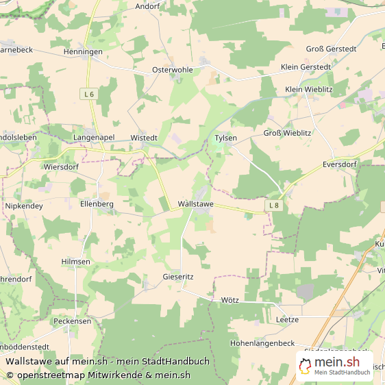Wallstawe Altmarkkreis Salzwedel Landkarte © Openstreetmap Contributors Wallstawe Dorf Karte