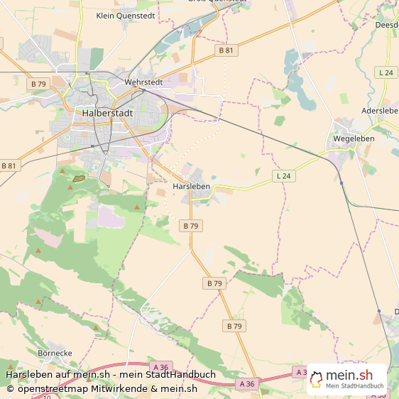 Harsleben Landkreis Halberstadt Landkarte © Openstreetmap Contributors Harsleben Landstadt Karte