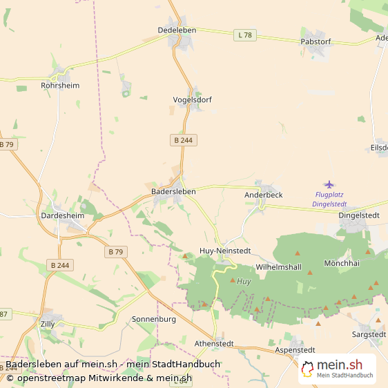 Badersleben Landkreis Halberstadt Landkarte © Openstreetmap Contributors Badersleben Karte