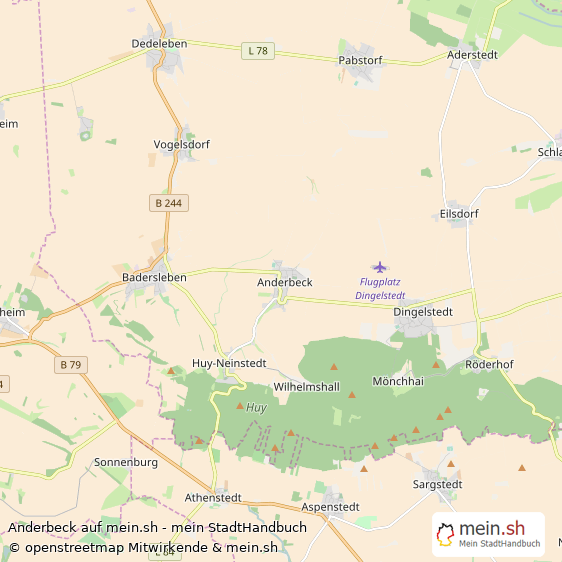 Anderbeck Landkreis Halberstadt Landkarte © Openstreetmap Contributors Anderbeck Karte