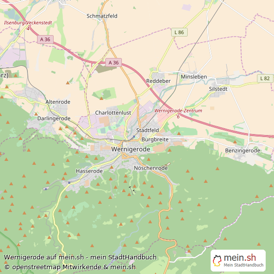Wernigerode Kleine Mittelstadt Karte