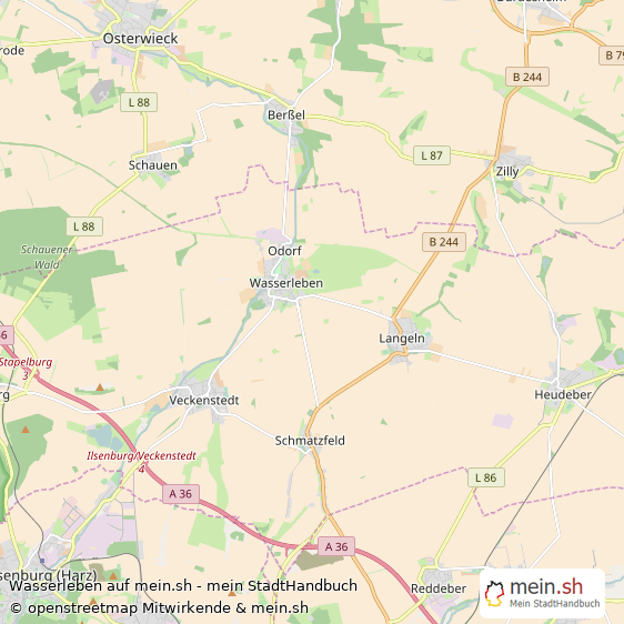 Wasserleben Landkreis Wernigerode Landkarte © Openstreetmap Contributors Wasserleben Karte