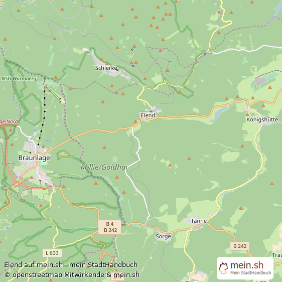Elend Landkreis Wernigerode Landkarte © Openstreetmap Contributors Elend Karte
