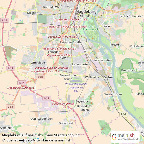 Magdeburg Kleine Grostadt Karte
