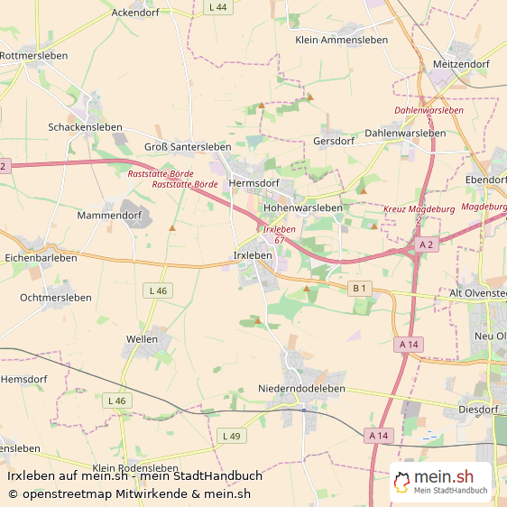 Irxleben Ohrekreis Landkarte © Openstreetmap Contributors Irxleben Karte