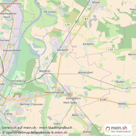 Gerwisch Landkreis Jerichower Land Landkarte © Openstreetmap Contributors Gerwisch Karte
