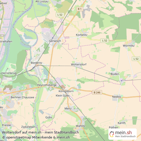 Woltersdorf Landkreis Jerichower Land Landkarte © Openstreetmap Contributors Woltersdorf Kleines Dorf Karte