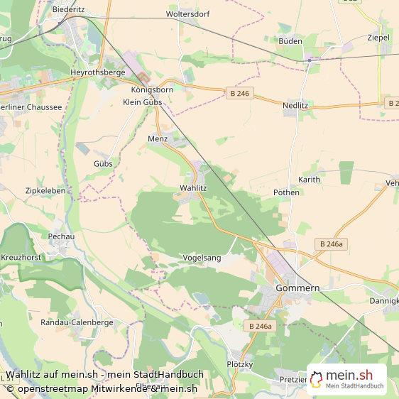 Wahlitz Landkreis Jerichower Land Landkarte © Openstreetmap Contributors Wahlitz Karte