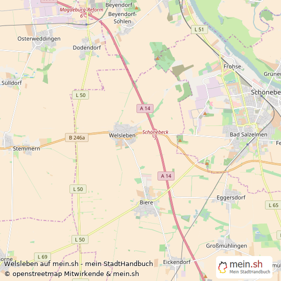 Welsleben Landkreis Schönebeck Landkarte © Openstreetmap Contributors Welsleben Karte