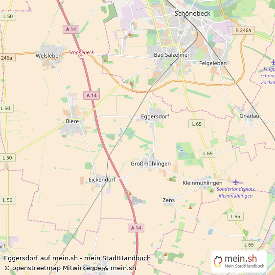 Eggersdorf Landkreis Schönebeck Landkarte © Openstreetmap Contributors Eggersdorf Karte