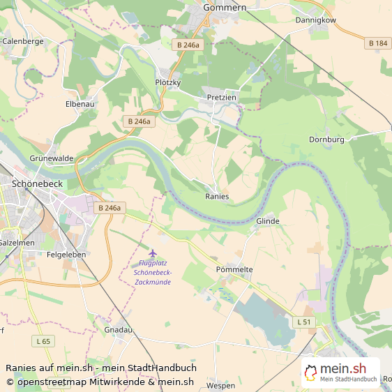 Ranies Landkreis Schönebeck Landkarte © Openstreetmap Contributors Ranies Karte