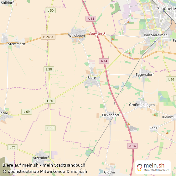 Biere Landkreis Schönebeck Landkarte © Openstreetmap Contributors Biere Karte