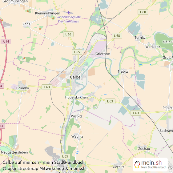Calbe Landkreis Schönebeck Landkarte © Openstreetmap Contributors Calbe Karte