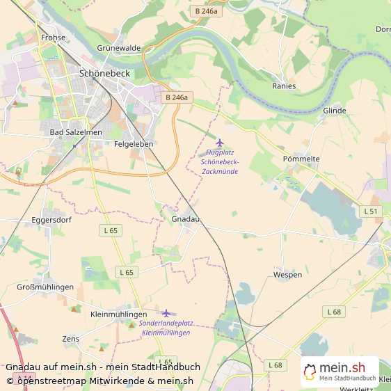 Gnadau Landkreis Schönebeck Landkarte © Openstreetmap Contributors Gnadau Karte
