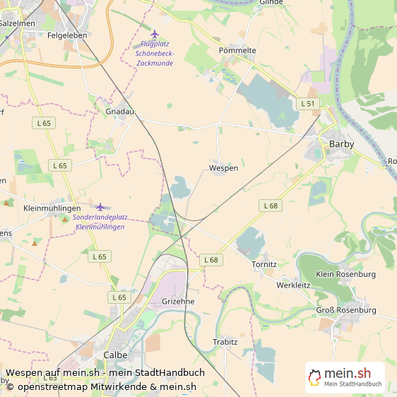 Wespen Landkreis Schönebeck Landkarte © Openstreetmap Contributors Wespen Karte