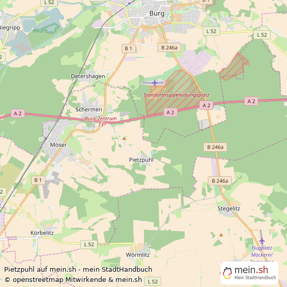Pietzpuhl Landkreis Jerichower Land Landkarte © Openstreetmap Contributors Pietzpuhl Karte