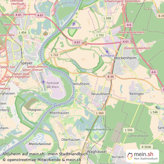 Altluheim Groe Landstadt Karte