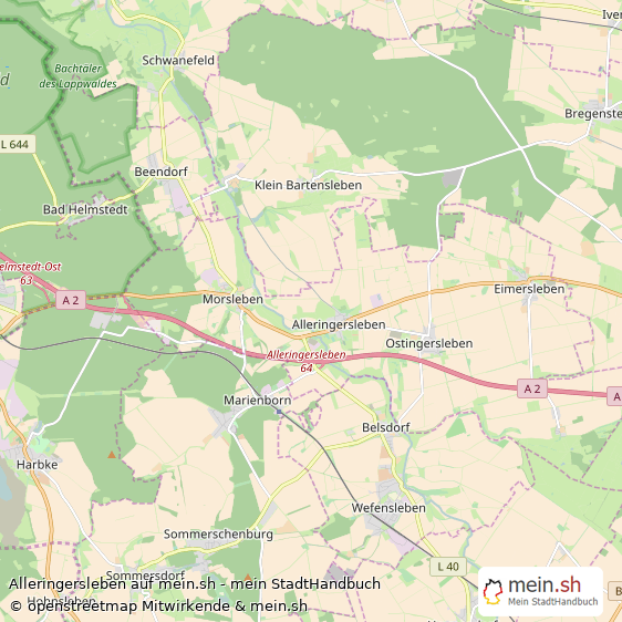 Alleringersleben Ohrekreis Landkarte © Openstreetmap Contributors Alleringersleben Karte