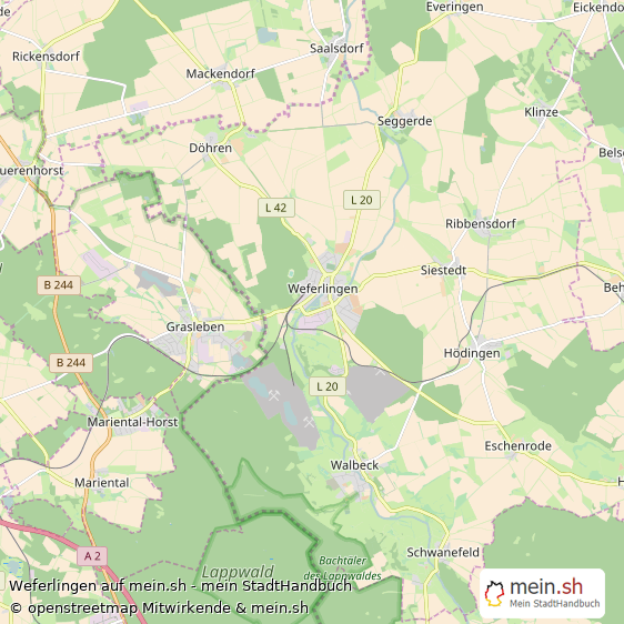 Weferlingen Ohrekreis Landkarte © Openstreetmap Contributors Weferlingen Karte